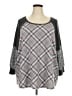 Cato Plaid Gray 3/4 Sleeve T-Shirt Size 26 - photo 1