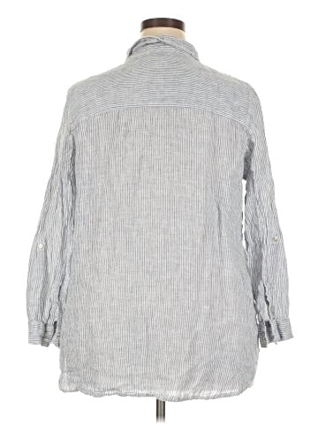Sigrid Olsen 3/4 Sleeve Button-Down Shirt (view 2)