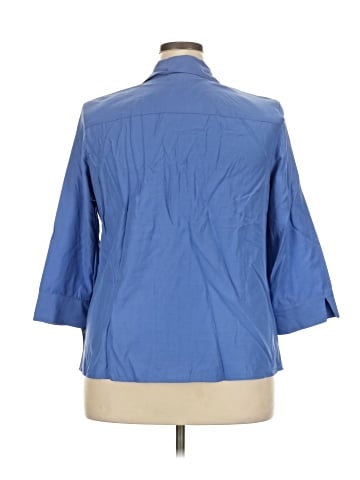 JM Collection 3/4 Sleeve Button-Down Shirt (view 2)