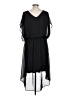 ING Solid Black Casual Dress Size L (estimated) - photo 2