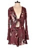 Illa Illa 100% Rayon Floral Burgundy Romper Size L - photo 1
