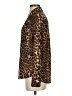 Express 100% Polyester Animal Print Brown Long Sleeve Blouse Size S - photo 5