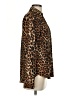 Express 100% Polyester Animal Print Brown Long Sleeve Blouse Size S - photo 4