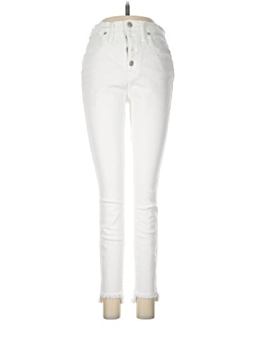 Madewell 10" High-Rise Skinny Jeans in Pure White: Step-Hem Edition (view 1)
