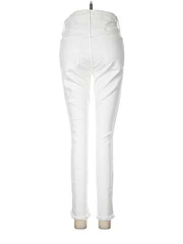 Madewell 10" High-Rise Skinny Jeans in Pure White: Step-Hem Edition (view 2)