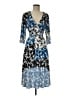 Gabby Skye Print Blue Casual Dress Size 8 - photo 1