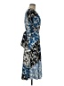 Gabby Skye Print Blue Casual Dress Size 8 - photo 4