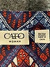 Cato 100% Polyester Chevron-herringbone Blue 3/4 Sleeve Blouse Size 18/20W - photo 7