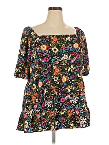 BLOOMCHIC Short Sleeve Blouse (view 1)