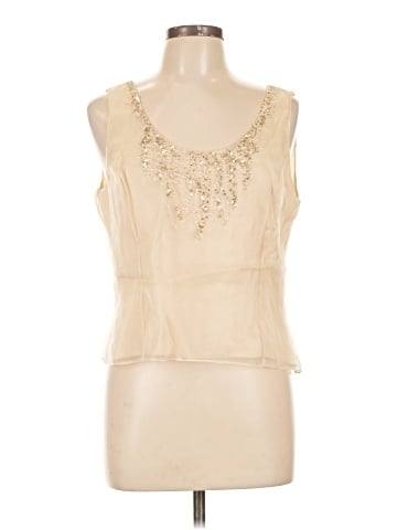 Albert Nipon Sleeveless Silk Top (view 1)