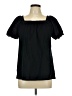 Merona 100% Cotton Black Short Sleeve Blouse Size L - photo 1