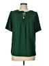 Monday Fun 100% Polyester Green Short Sleeve Blouse Size L - photo 1