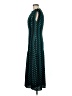 J. Peterman 100% Polyester Chevron-herringbone Teal Cocktail Dress Size 6 - photo 5
