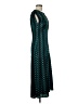 J. Peterman 100% Polyester Chevron-herringbone Teal Cocktail Dress Size 6 - photo 4