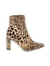 Matisse 100% Leather Animal Print Tan Ankle Boots Size 7 - photo 1