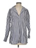 Vince. Stripes Blue 3/4 Sleeve Button-Down Shirt Size S - photo 1