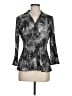 Jaclyn Smith 100% Polyester Silver 3/4 Sleeve Blouse Size M - photo 1