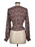 Topshop 100% Polyester Pink Long Sleeve Blouse Size 6 - photo 2