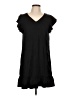 August Silk 100% Modal Solid Black Casual Dress Size L - photo 1