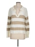 Aqua Stripes Ivory Pullover Sweater Size M - photo 1