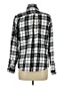 Old Navy 100% Cotton Checkered-gingham Silver Long Sleeve Button-Down Shirt Size L - photo 2