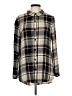 Versona 100% Rayon Plaid Black Long Sleeve Button-Down Shirt Size L - photo 1