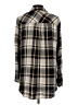 Versona 100% Rayon Plaid Black Long Sleeve Button-Down Shirt Size L - photo 2