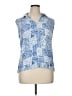 Unbranded Blue Sleeveless Button-Down Shirt Size XL (estimated) - photo 1