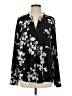 Calvin Klein 100% Polyester Floral Black Long Sleeve Blouse Size 4 - photo 1