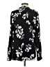 Calvin Klein 100% Polyester Floral Black Long Sleeve Blouse Size 4 - photo 2