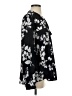 Calvin Klein 100% Polyester Floral Black Long Sleeve Blouse Size 4 - photo 4