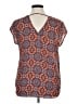 DR2 100% Polyester Orange Short Sleeve Blouse Size XL - photo 2
