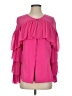 Prabal Gurung 100% Polyester Pink 3/4 Sleeve Blouse Size 4 - photo 1