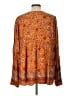 Easel 100% Rayon Orange Long Sleeve Blouse Size L - photo 2