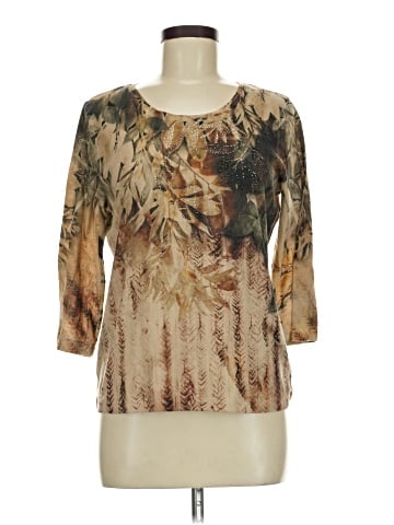 Christopher & Banks 3/4 Sleeve T-Shirt (view 1)
