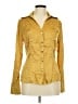 Cache Gold Long Sleeve Silk Top Size M - photo 1