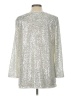 JM Collection Silver Long Sleeve Blouse Size L - photo 2