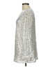 JM Collection Silver Long Sleeve Blouse Size L - photo 5