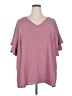 BLOOMCHIC 100% Polyester Pink Short Sleeve Top Size 26 - photo 1