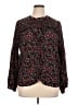 Harve Benard 100% Polyester Floral Black Long Sleeve Blouse Size XL - photo 1