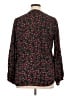 Harve Benard 100% Polyester Floral Black Long Sleeve Blouse Size XL - photo 2