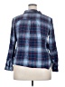 Kut from the Kloth 100% Rayon Plaid Blue Long Sleeve Button-Down Shirt Size XXL - photo 2