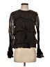 Zara 100% Polyester Black Long Sleeve Blouse Size XS - photo 1