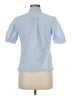 Next 100% Cotton Blue Short Sleeve Blouse Size 8 - photo 2