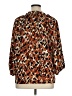 Veronica M. 100% Polyester Animal Print Brown 3/4 Sleeve Blouse Size XL - photo 2