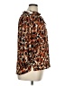 Veronica M. 100% Polyester Animal Print Brown 3/4 Sleeve Blouse Size XL - photo 4