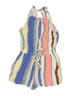 Bebop 100% Rayon Stripes Blue Ivory Romper Size S - photo 1