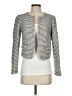 Ann Taylor LOFT Stripes Gray Blazer Size 4 - photo 1