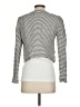 Ann Taylor LOFT Stripes Gray Blazer Size 4 - photo 2