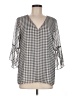 Calvin Klein 100% Polyester Gray 3/4 Sleeve Blouse Size M - photo 1